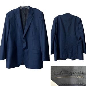 Richard Harris Core mens blazer suit jacket 100% wool size 40R/42R blue‎